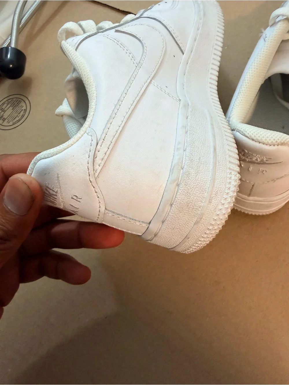 Nike Kids White Low-Top Leather Sneakers with Lace-Up Closure